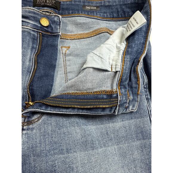 Judy Blue Parkersburg Mid Rise Dad Straight Jeans Size 16 W Stretchy Casual Boho - Picture 8 of 11